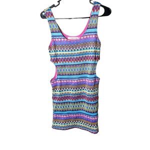 Mags & Pye Embroidered Knit Cut‎ Out Body Con Dress M